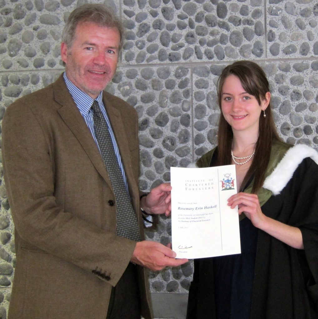 Rosemary Erin Haskell University of Edinburgh Receiving ICF Best Student Award Jul 13